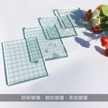 Clip wire glass Clip wire High transparent square grid clip wire glass Changhong clip wire glass Art glass