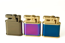 Zorro 582 pure copper colorful narrow short mini press type point retro vintage kerosene lighter can DIY