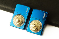 Zorro gift pure copper shell good luck to run six-character mantra twelve Zodiac all kerosene lighter