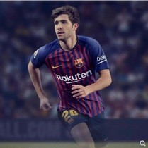 Nike Nike Barcelona 18-19 season home jersey short sleeve football uniform 894430-456