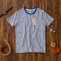 VINTAMERI retro Kachi skin-friendly heavy weight 300 grams Xinjiang cotton sea soul shirt T-shirt short-sleeved male and female couples