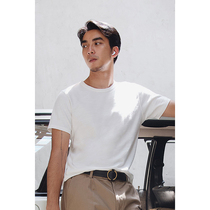 VINTAMERI American vintage 250 grams heavy Xinjiang long velvet slub cotton base solid COLOR T round neck short sleeve