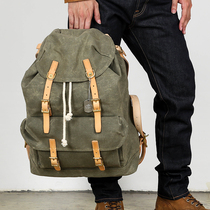 VINTAMERI Classic S30 Pepper SALT MODIFIED waterproof Oil WAX CLOTH Oil wax cloth Shoulder Bag Brass VEGETABLE tanned LEATHER