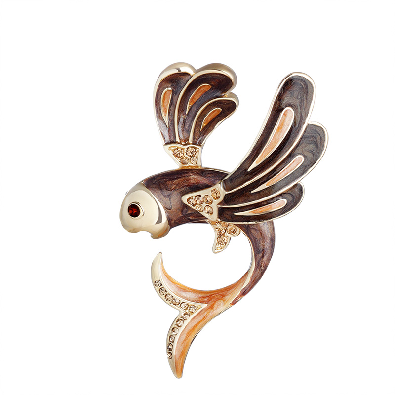 别针丝巾披肩扣恋上飞鱼 品牌:special  材质:合金/镀银/镀金  图案