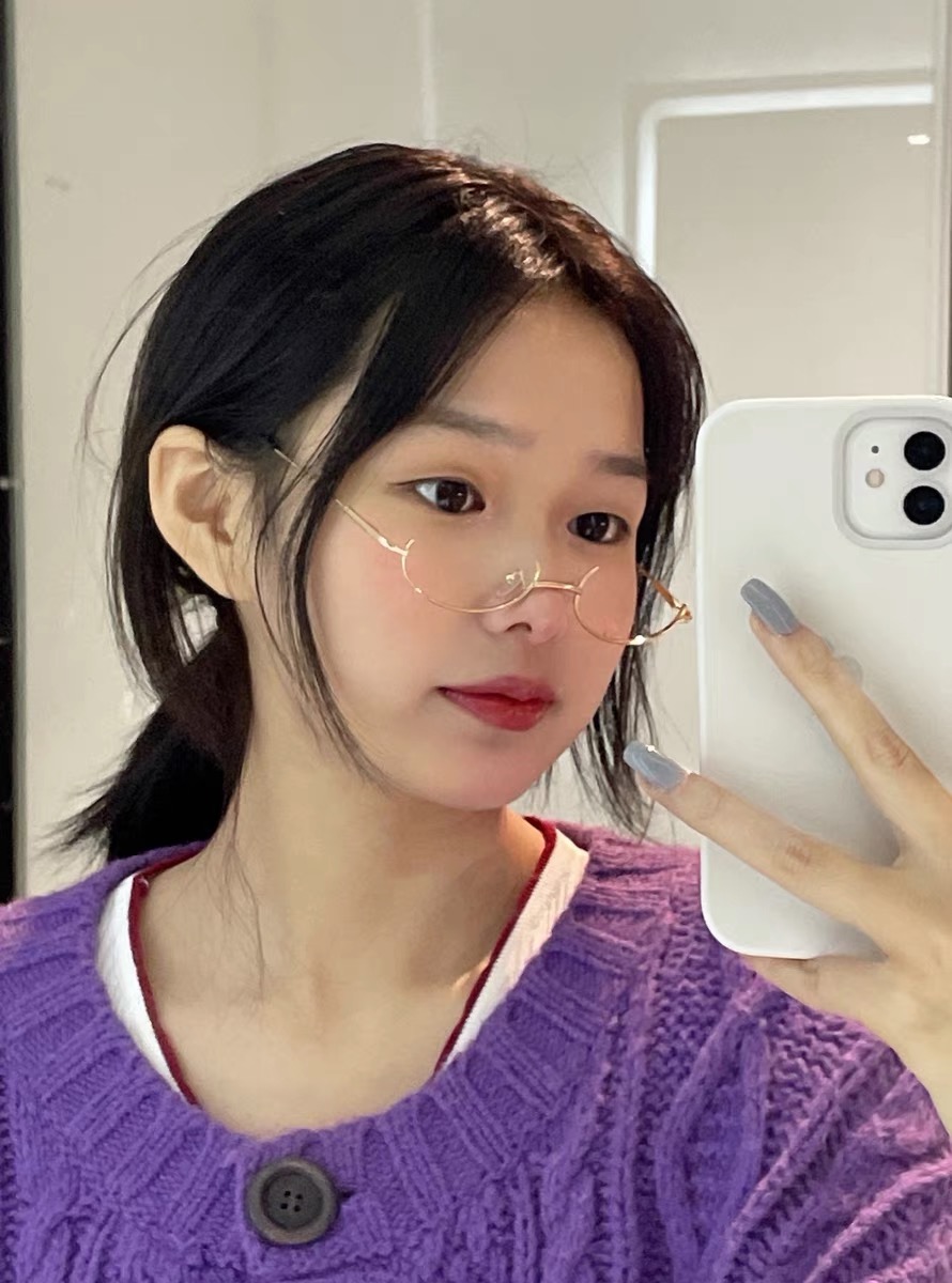 下半框眼镜框二次元日系女装饰网红同款ins凹造型cos动漫软妹萌妹
