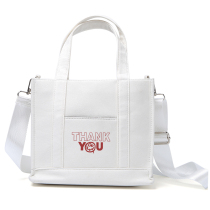 ins Super fire shoulder bag Korean literary letter printed canvas bag Joker personality expression bag crossbody tote bag