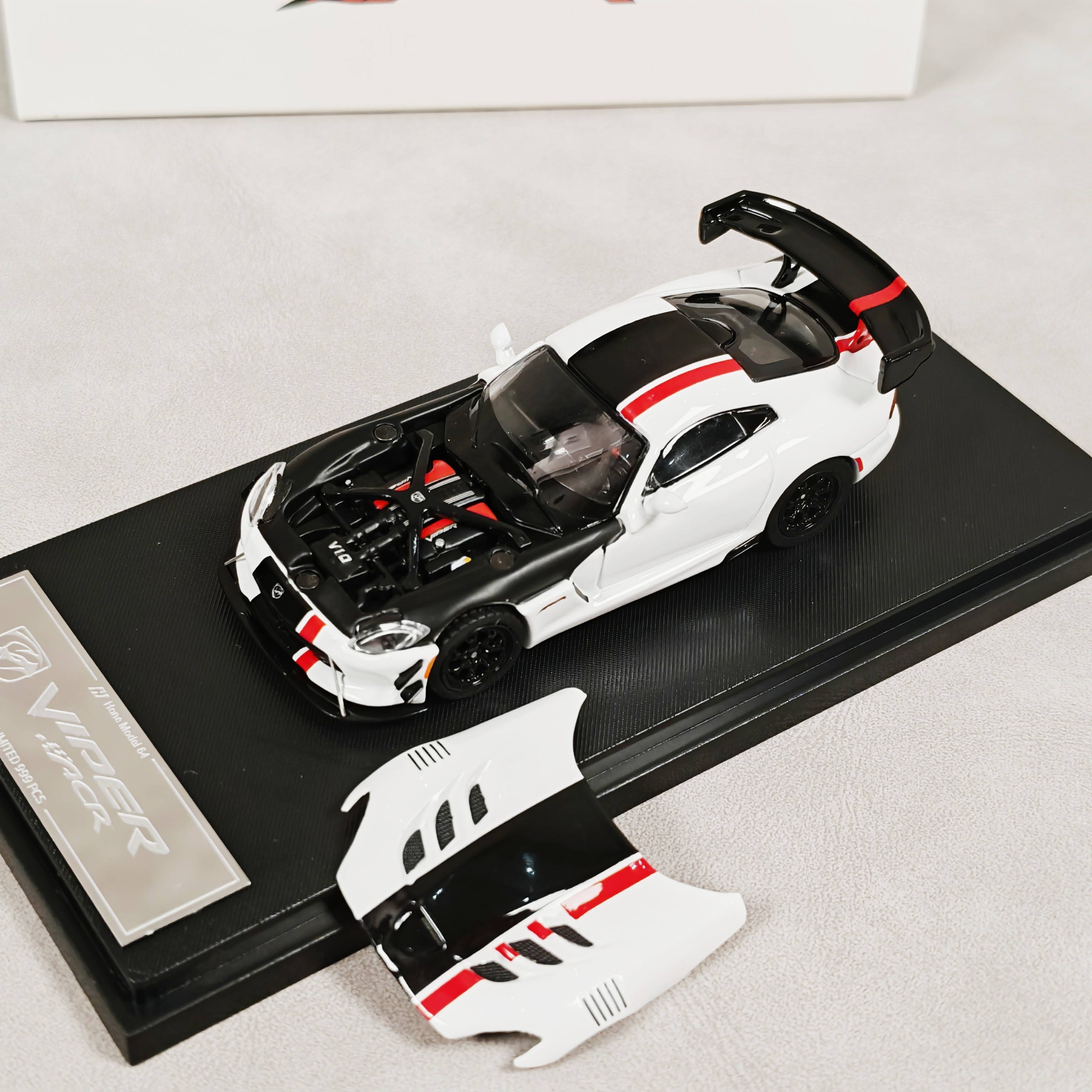 Hone Model汽车模型1比64合金质感Dodge Viper Mk3 ACR车模