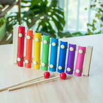 Wooden childrens puzzle toy octasonic knocks knocks on the wood violin and young teaches musical instruments percussion instruments