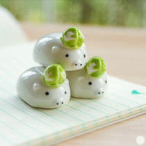 Ceramic Home Pendulum LOVELY HANDICRAFT DECORATIONS SMALL PIG ARCH CABBAGE FIELDS GARDEN WIND SMALL ANIMAL TABLETOP CHOPSTICK RACKS