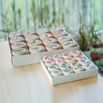 Wood China Chess Suit Solid Wood Beech Wood Natural Wood Grain Anti-Cracking Pawn Table For Chess