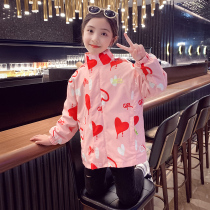 Girlssubmachine clothing autumn clothing 2021 new ocean gas girls blouses in spring and autumn childrens outdoor clothes for children