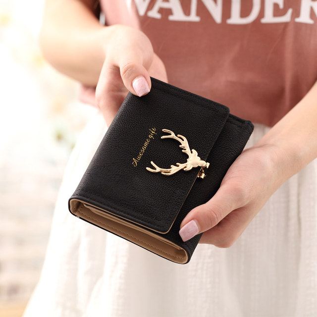 2024 new wallet women's short summer niche design ins students cute card bag wallet all-in-one bag for women