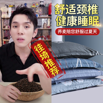 Buckwheat pillow single buckwheat skin pillow core adult double jomai shell hard adult cervical spine protection help sleep male home