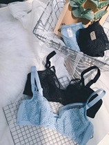 High-end ultra-thin non-sponge soft steel ring on the anti-sagging sexy lace real color underwear Womens Big chest is small