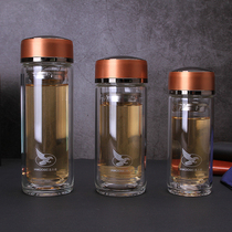 Huierya Crystal health glass with filter screen with lid exquisite tea cup double insulation crystal glass