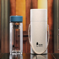 Huilya double-layer thick glass cup heat-resistant and heat-proof heat insulation filter screen Tea Cup transparent water Cup Q7 series customization