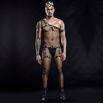 Mens erotic lingerie mens uniformed pseudo-pussy men wear the mens camouflaged seductive Gay spice suit ds.