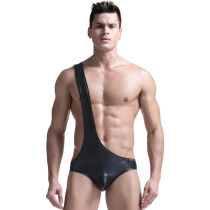 Sex underwear Mens special mens sexy sex show temptation free-off male boys sex clothes one-piece patent leather