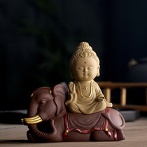 Creative Zisha Zang Wang Guanyin car tea pet ornaments Tathagato car interior accessories car decoration supplies