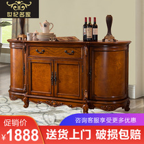 Solid Wood Lockers Au Style Dining Side Cabinet American Tea Water Cabinet Multifunction Kitchen Dining Bowls Cabinet Fuku Genguan Table