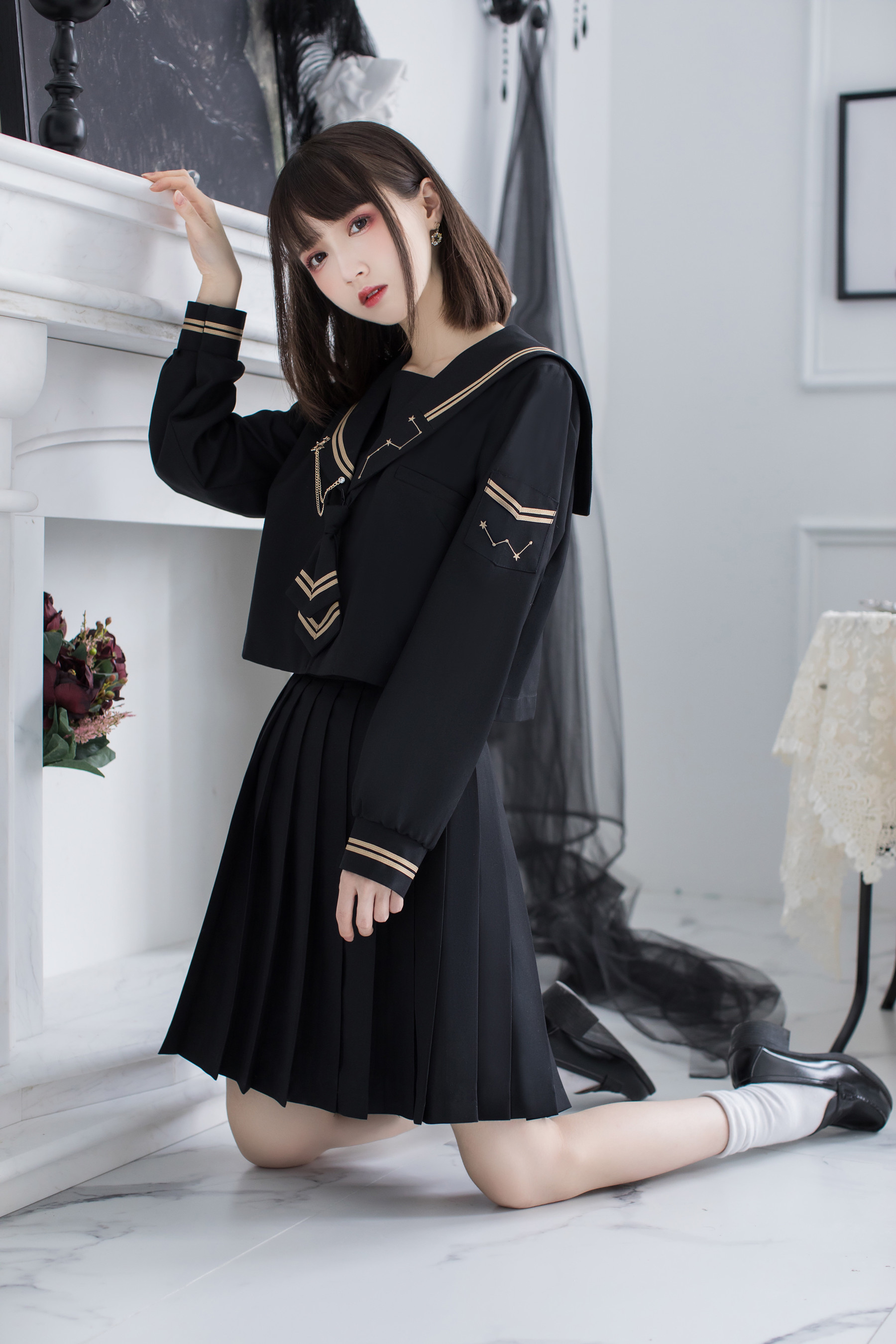 夜巡 日系正统不良jk制服班服学院风套装长袖中间服水手服裙