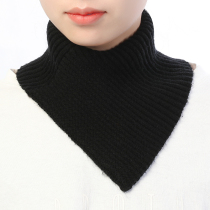 Cashmere scarf womens pullover scarf fake collar triangle scarf cervical vertebra winter warm thick collar knitting Joker