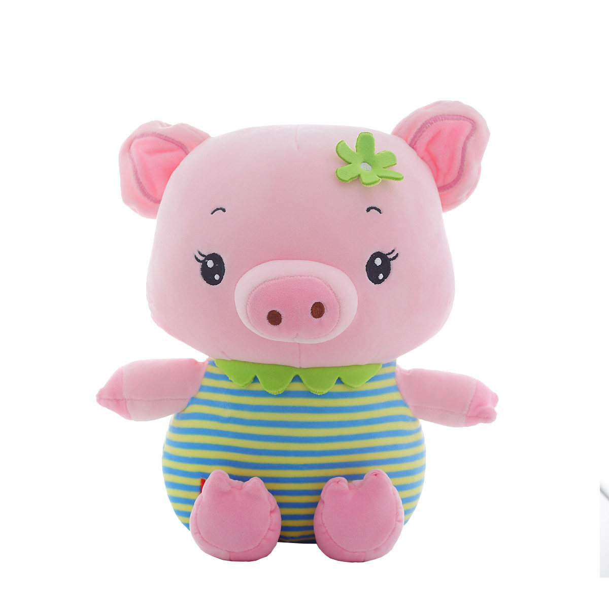 可爱猪公仔玩偶睡觉抱枕羽绒棉小猪毛绒玩具猪娃娃女孩生日礼物