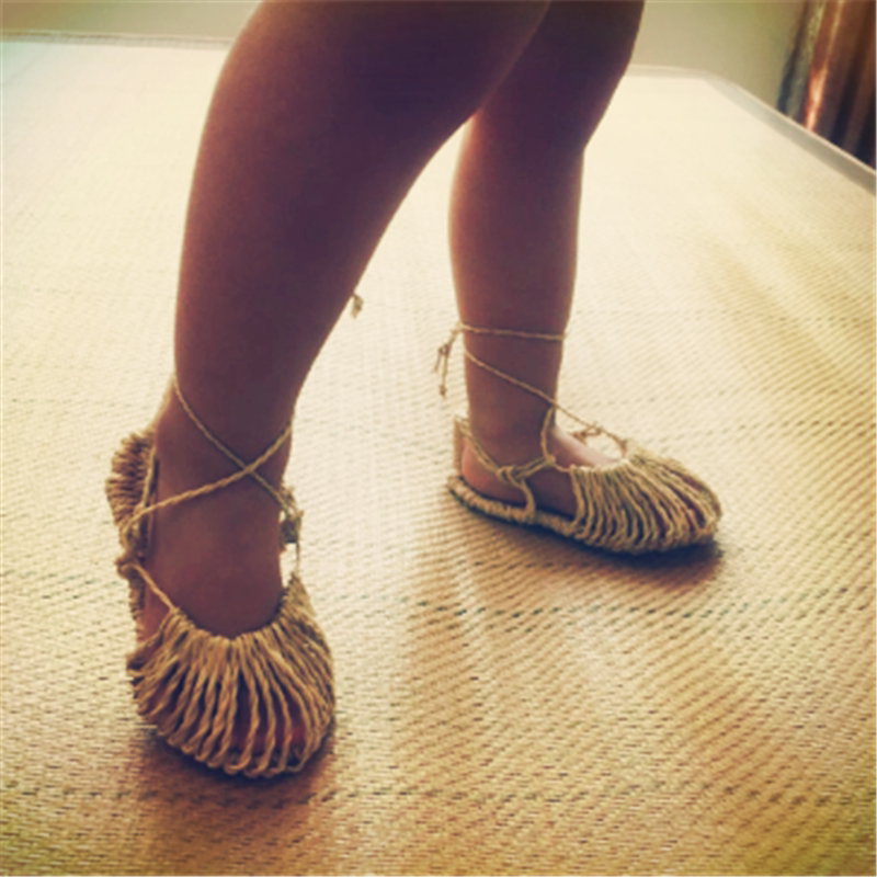 草鞋男女儿童纯手工编织鞋 夏季拖鞋红军长征复古休闲藤草编凉鞋