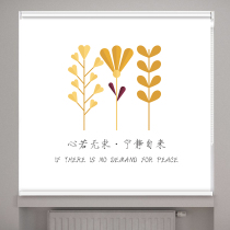 Tighten non-perforated installation roller blind shading heat insulation sunscreen kitchen bathroom toilet waterproof roll-up lifting curtain