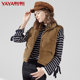 Duck down vest women down jacket-season 2019 vintage corduroy vest vest short paragraph Slim Down Duck down vest women down jacket-season 2019 vintage corduroy vest vest short paragraph Slim Down