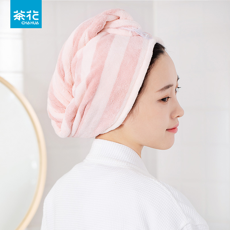 Tea Flower Dry Hair Hat Winter Absorbent Dry Hair Towel Speed Dry Hair Towel Thickening Bath Cap Woman Speed Dry Hat Bag Headscarf