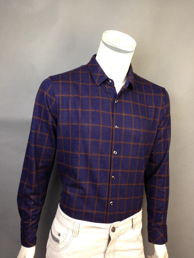 2015秋季新款鹿王男士正品羊毛衬衫 高档男士商务衬衫热卖爆款