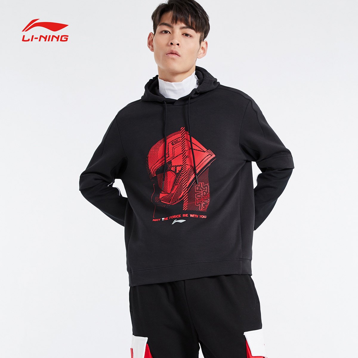 李宁星球大战联名系列卫衣男士套头连帽男装春季针织上衣