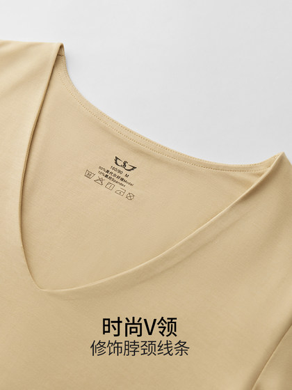 STW 하이 슬릿 Onesie Modal Cotton Shoulder Long-Sleeved Crotch 티셔츠 슬림 섹시한 허리 노출 된 뜨거운 소녀 탑 STW 하이 슬릿 Onesie Modal Cotton Shoulder Long-Sleeved Crotch 티셔츠 슬림 섹시한 허리 노출 된 뜨거운 소녀 탑