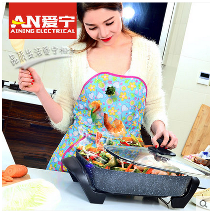 aining an-507 electric grill pan korean all-in-one barbecue grilled fish hot pot stir-fry pancakes