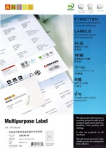 ANEOS Anes A0338-10 stickers A4-10 sheet stickers print labels 35 6X16 9mm rounded corners