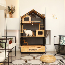 DOMEO bean Meow second generation museum-grade solid wood cat villa Starry sky cat house Panoramic transparent cat house can be customized 2 0