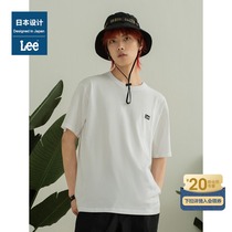 Lee mall with the same 21 summer new standard edition white printing mens short-sleeved T-shirt trend LMT001473