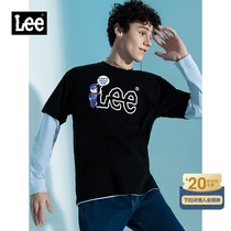 Lee mall with the same 21 autumn new comfortable edition round neck multi-color mens short-sleeved T-shirt trend LMT0013954DR