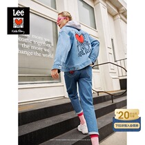 (Keith Haring joint)Lee 21 spring new high waist boyfriend cool womens jeans LWZ4115PCBMV