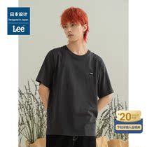 Lee mall with the same 21 summer new standard edition black printing mens short-sleeved T-shirt trend LMT001475
