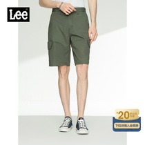 Lee shopping mall with the same 21 spring and summer new comfortable cotton hemp olive green mens shorts tide LMR9036WCANL
