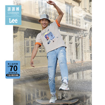 Lee mall with the same paragraph 22 spring and summer new product 731 fine jade overdraft cool and light blue male jeans LMB100731P66-446
