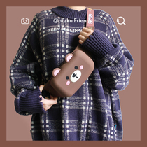 2020 Autumn New cute chest bag cartoon bear silicone running bag shoulder bag large capacity mobile phone bag student female