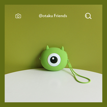 Spring New Cartoon big-eyed pocket pocket earphones storage bag cute dinosaur silicone card bag student girl