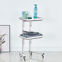 Stainless steel beauty and hair folding trolley Hair salon trolley Hair cutting hair salon hair salon hot dyeing tool cart