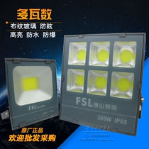 Foshan lighting LED flood light 100W300W400W waterproof and explosion-proof outdoor lighting Advertising light flood light