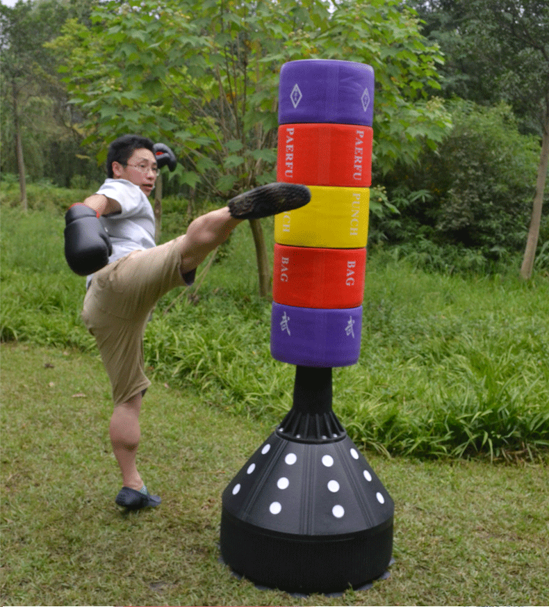 四川厂家直销拳击沙袋散打立式不倒翁成人健身沙包跆拳道训练器材