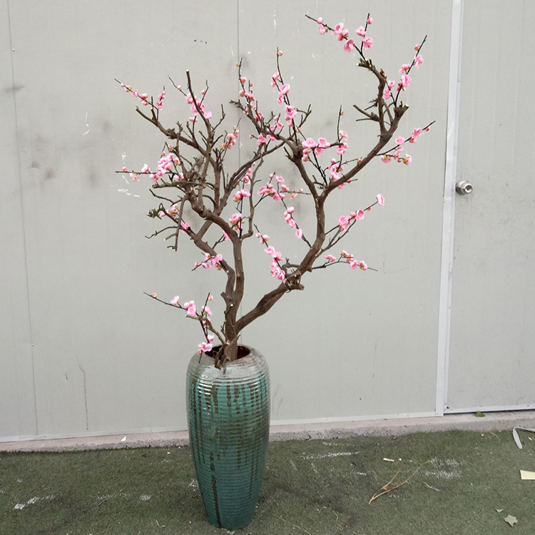 上海仿真腊梅花装饰桃花树客厅墙面樱花树梅花干树枝落地吊顶花枝