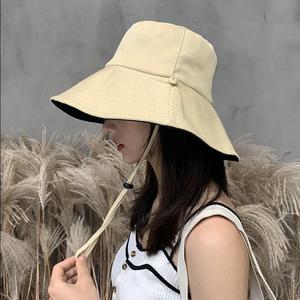 渔夫帽女春夏韩版潮日系双面遮脸防紫外线帽子大沿防晒帽遮阳帽男
